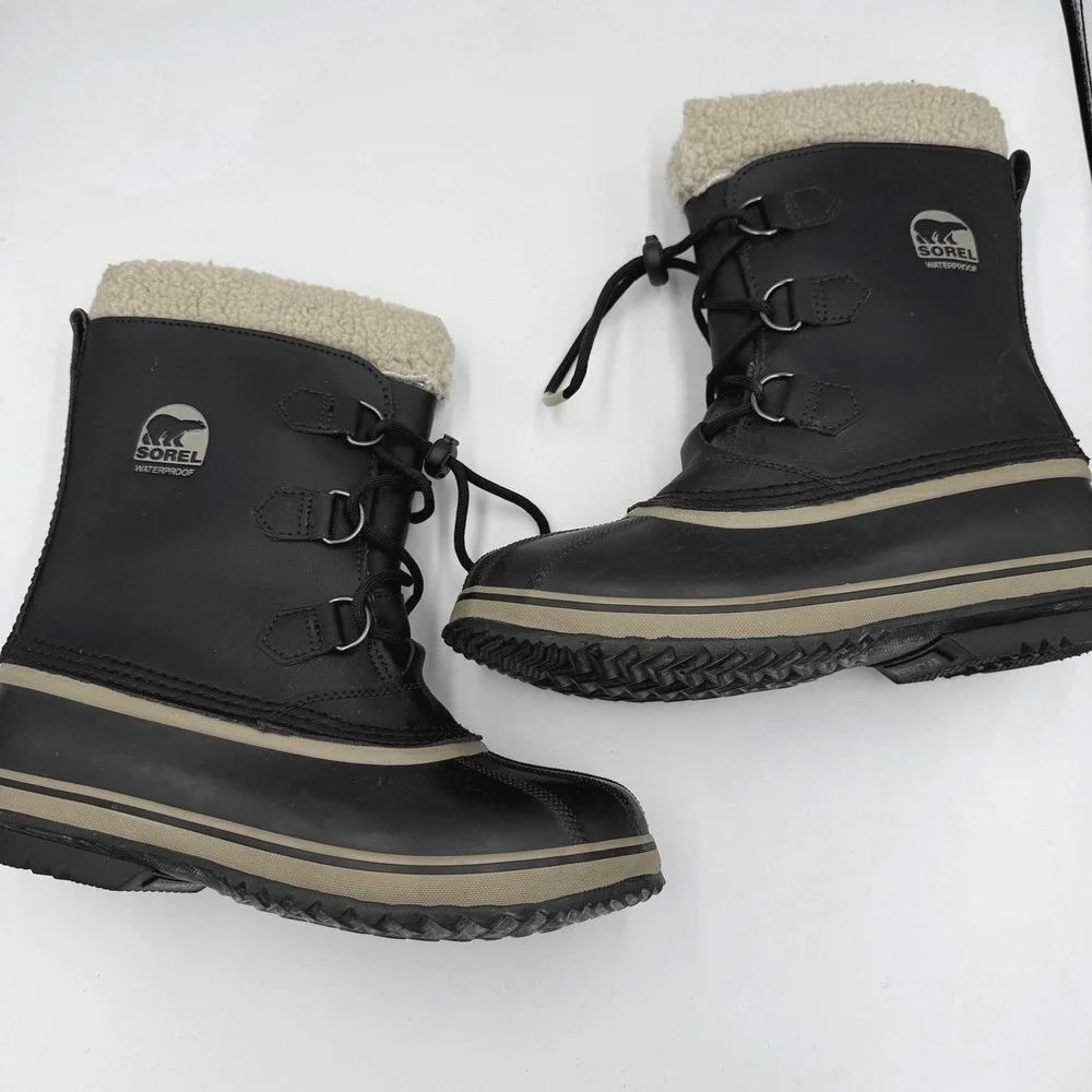 Sorel 1964 Pac Snow Boots Waterproof Sherpa Lined Mens 7‎ Removable Liner